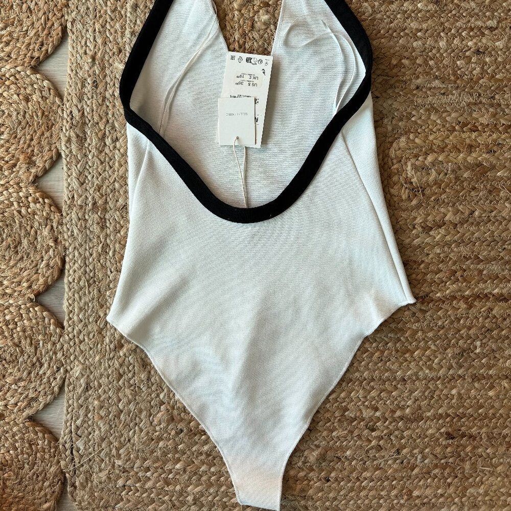 ZARA Stretch Contrast Bodysuit – Sculpt Fabric – Size M - Picture 11 of 13